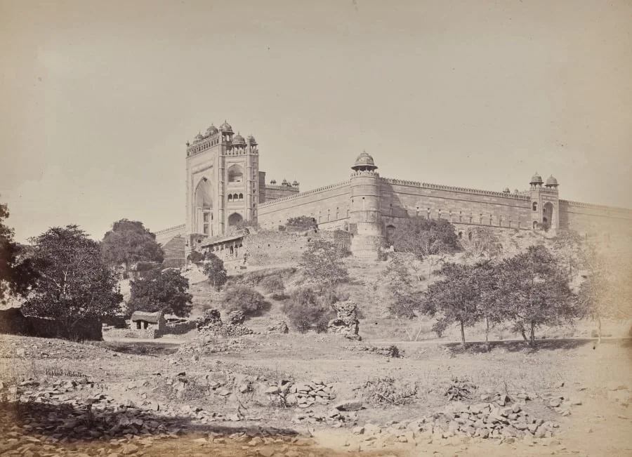 Fort of Futheypoor Sikre near Agra. The Residence of the Emperor Akbar, by Samuel Bourne, 1866