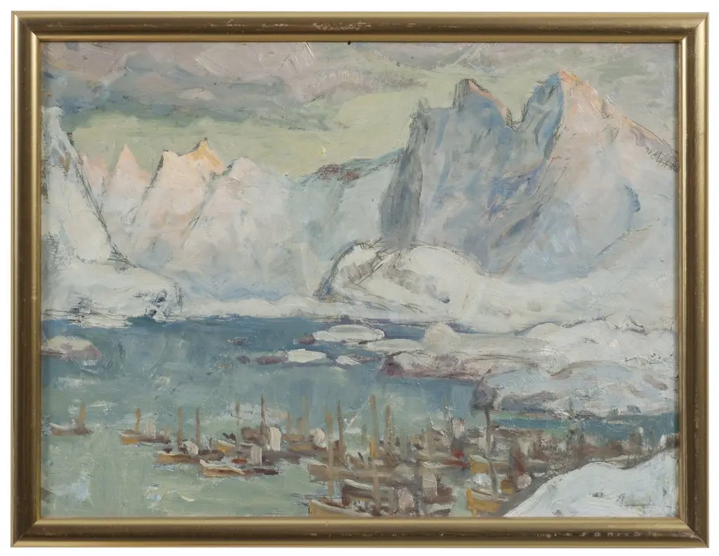 Svolvaer Harbour at the Height of the Fishing Season.Study from Lofoten