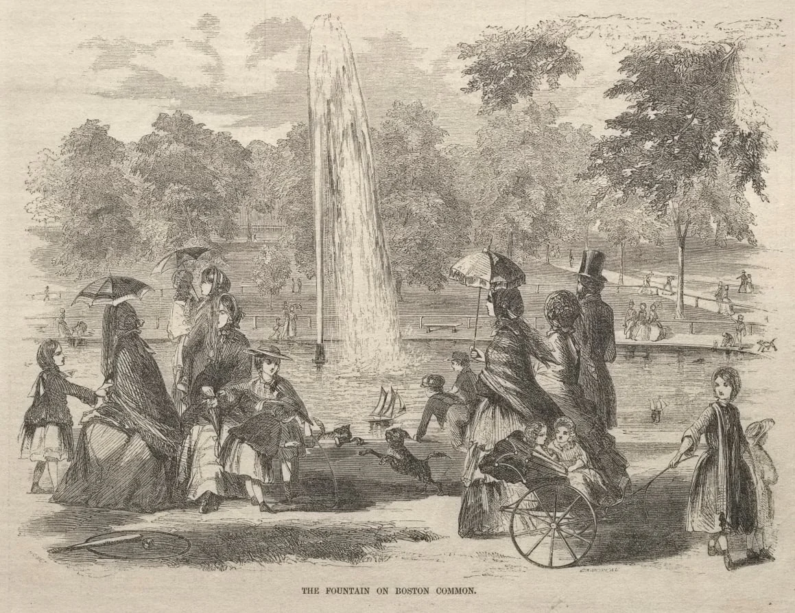 The Fountain at Boston Common, by Winslow Homer, 1857