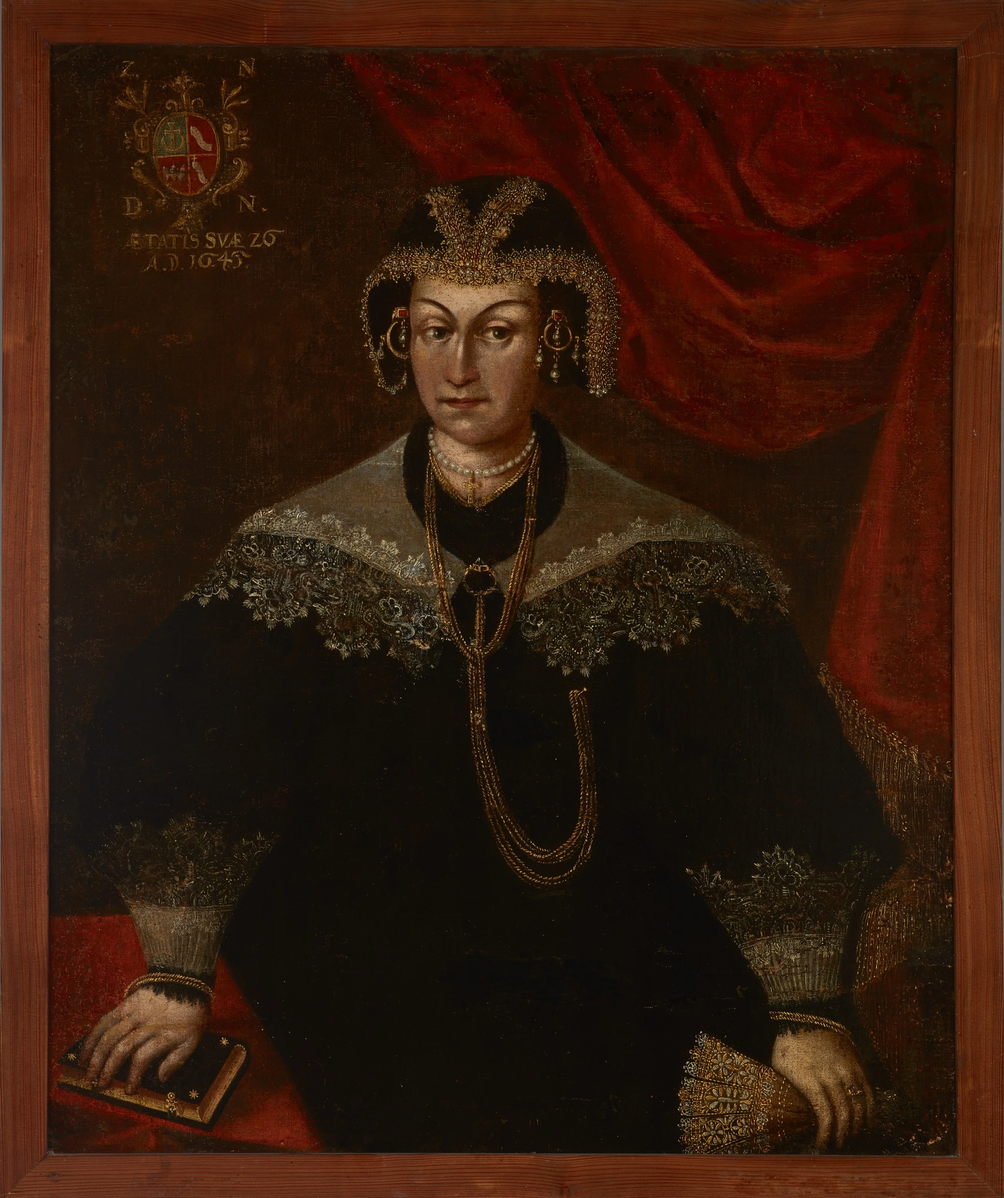 Portrait of an unknown woman, by Unknown, oil, 1645