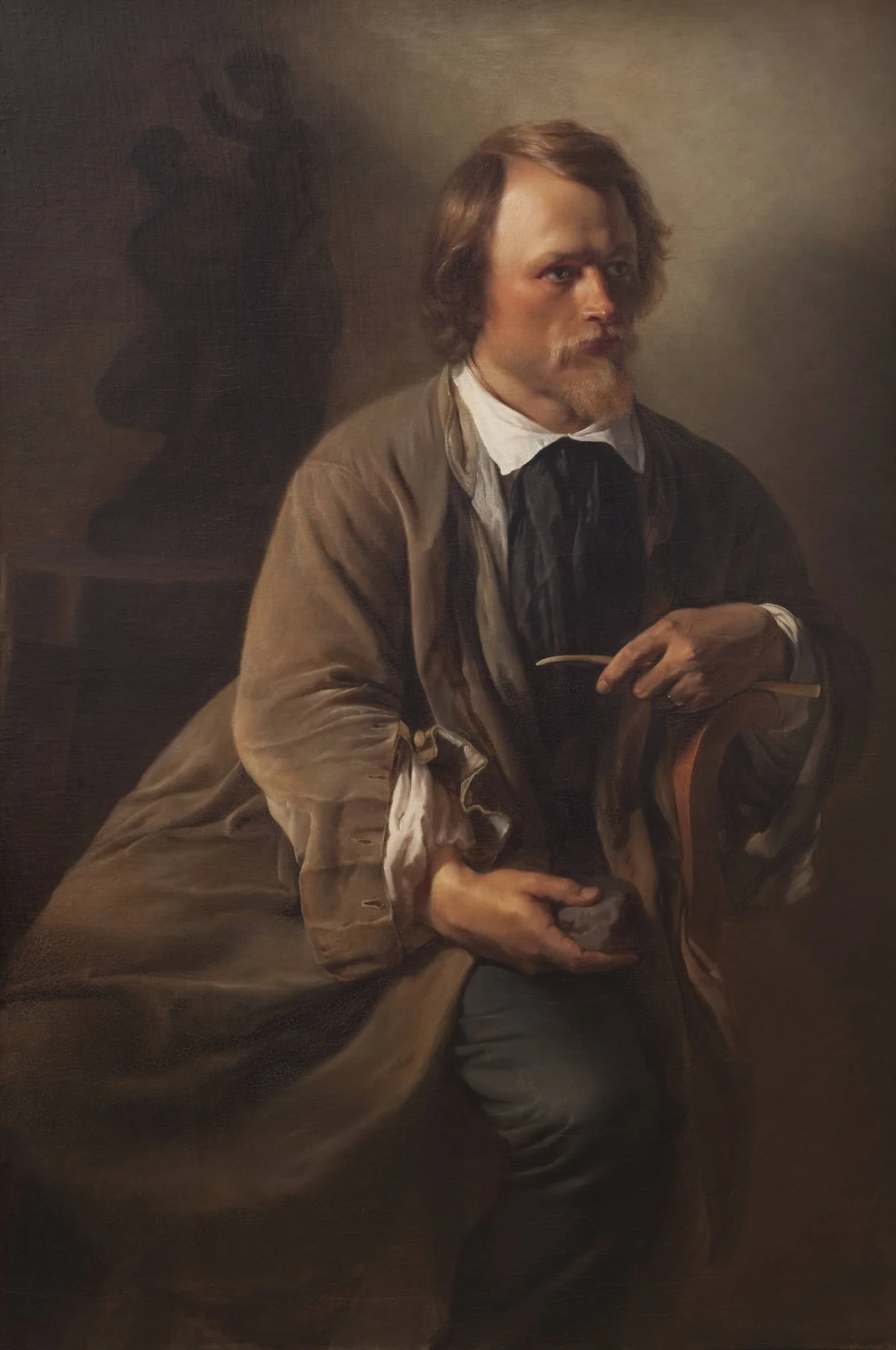 The Sculptor Jens Adolf Jerichau, the Artist's Husband, by Unknown, 1846
