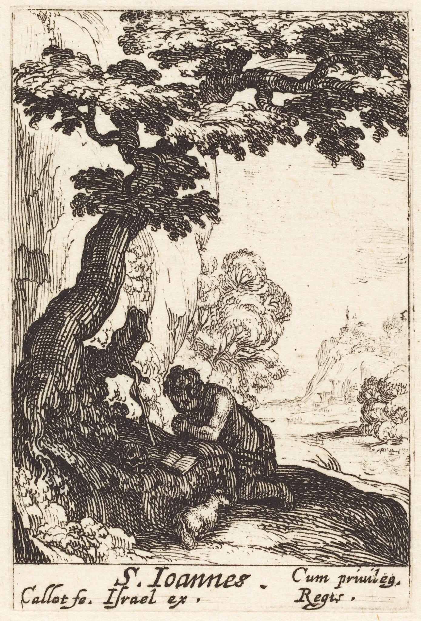 Saint John the Baptist, by Jacques Callot, ink, 1632
