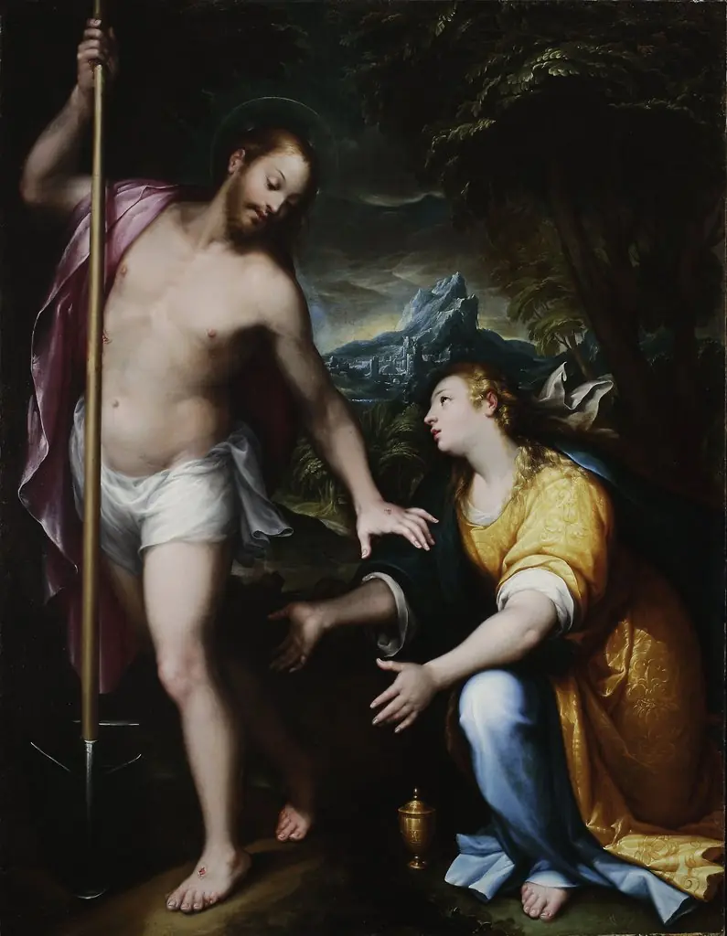 “Noli me tangere” – Resurrected Christ appearing to Mary Magdalene (John 20:14-17)