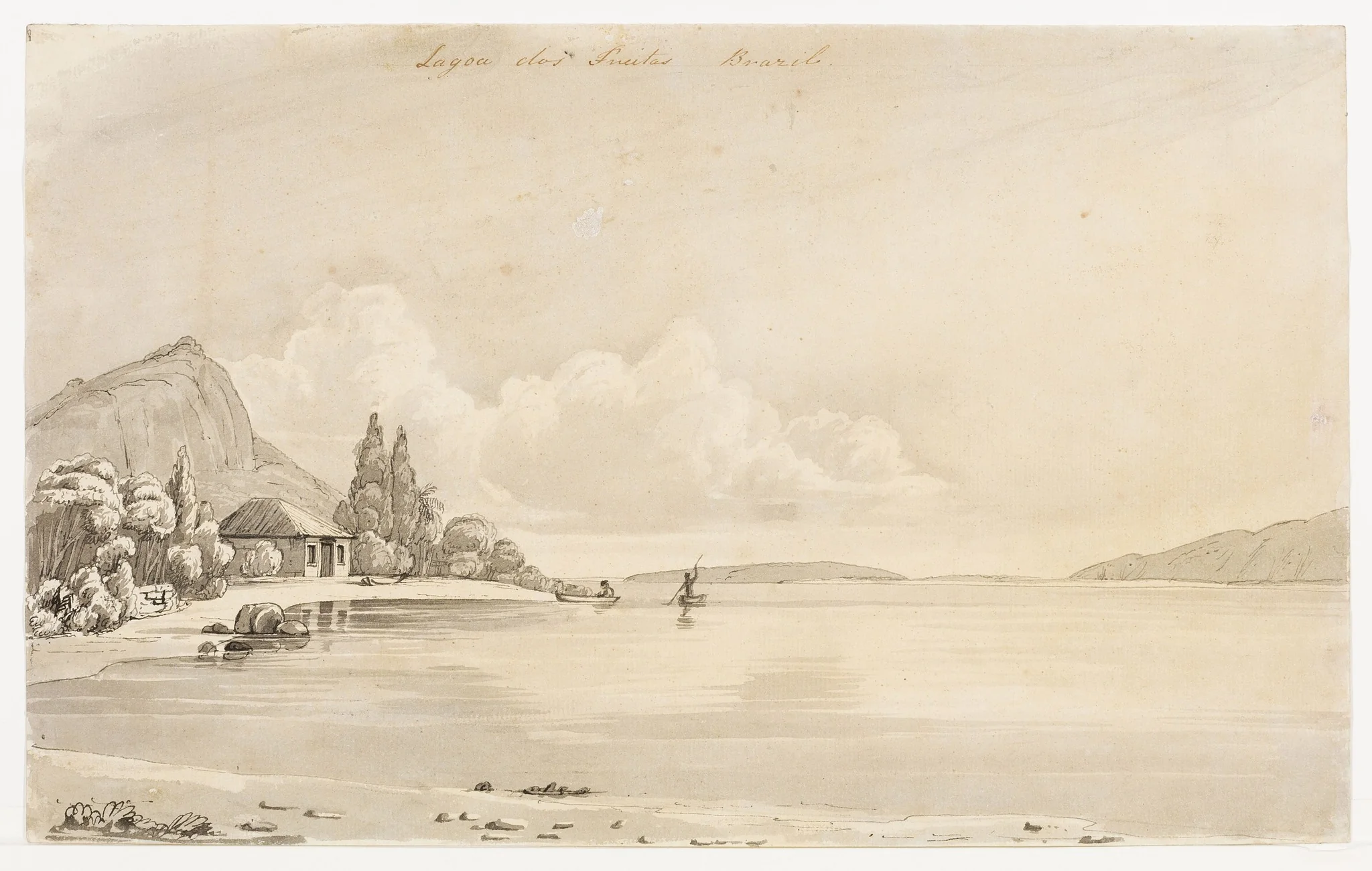 Lagoa dos Freitas. Brazil, by Unknown, graphite