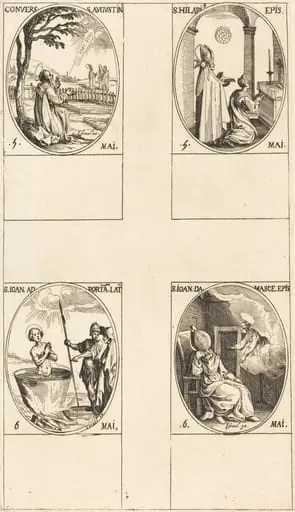 The Conversion of Saint  Augustine; Saint Hilary; Saint John before the Latin Portal; Saint John of Damascus