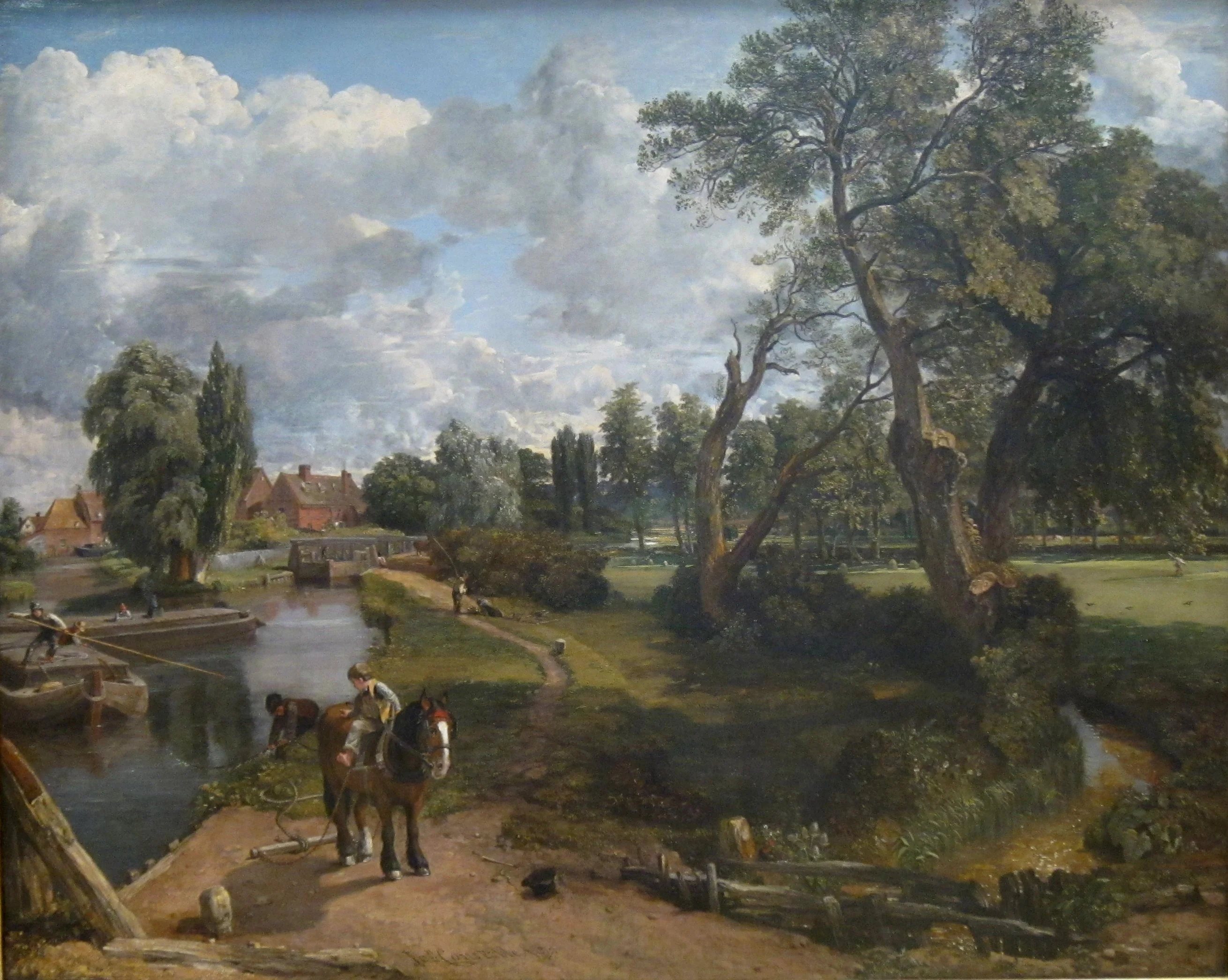 Flatford Mill, by John Constable, oil, 1816