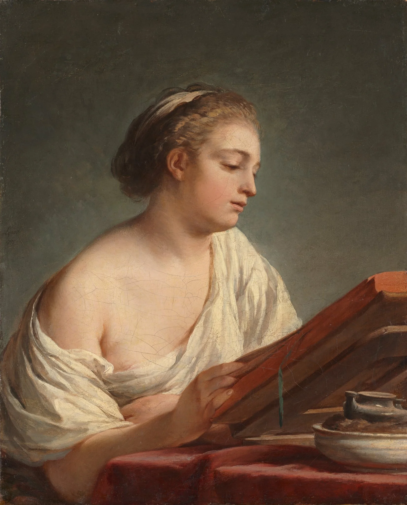 Woman Reading, by Nicolas Bernard Lépicié, unspecified, 1769