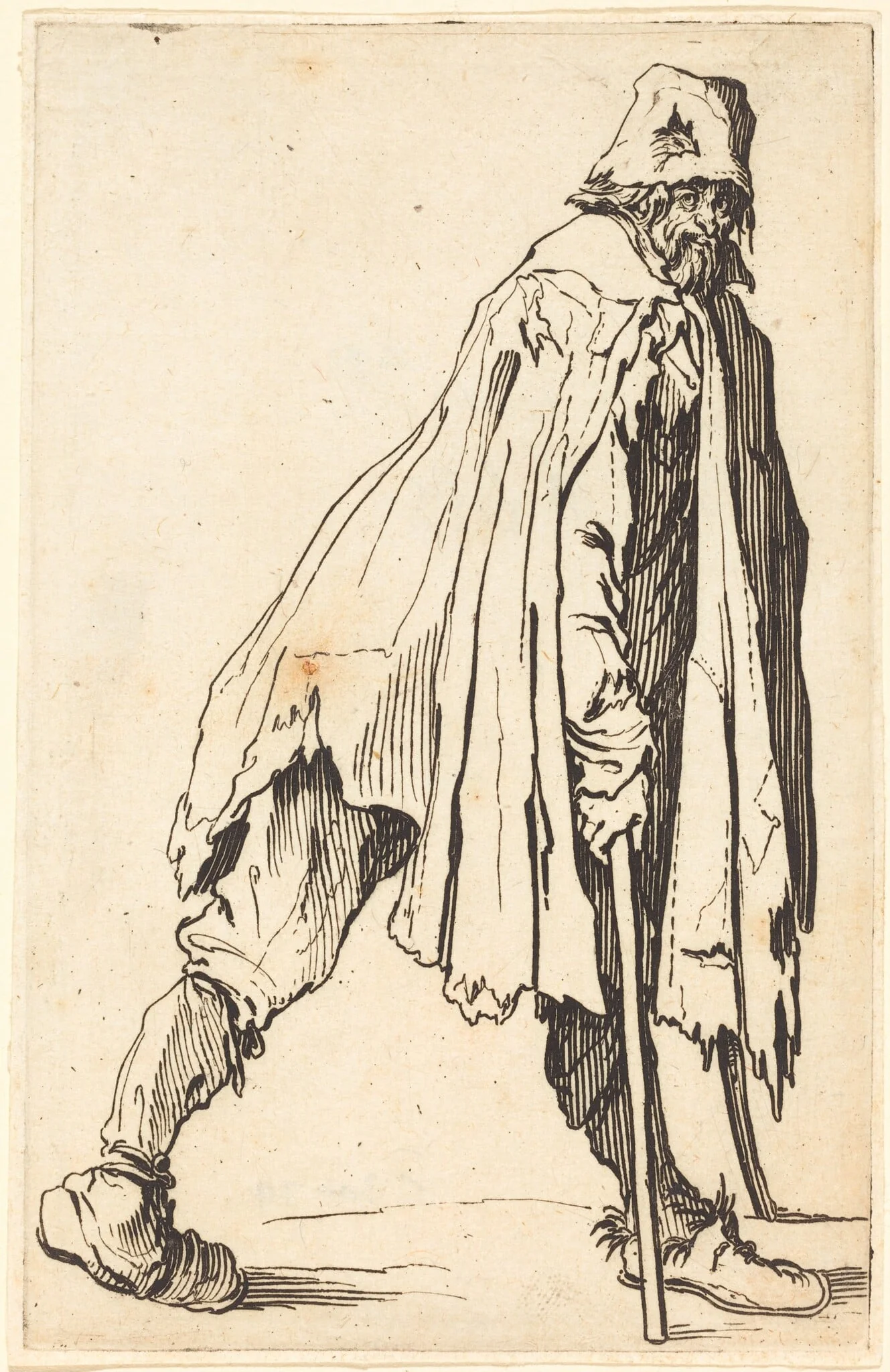 Beggar with Crutches and Cap