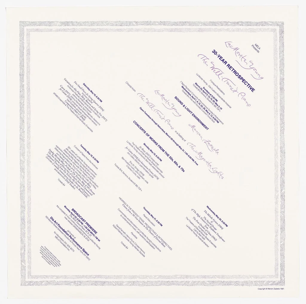 Untitled, by Marian Zazeela, ink, 1987