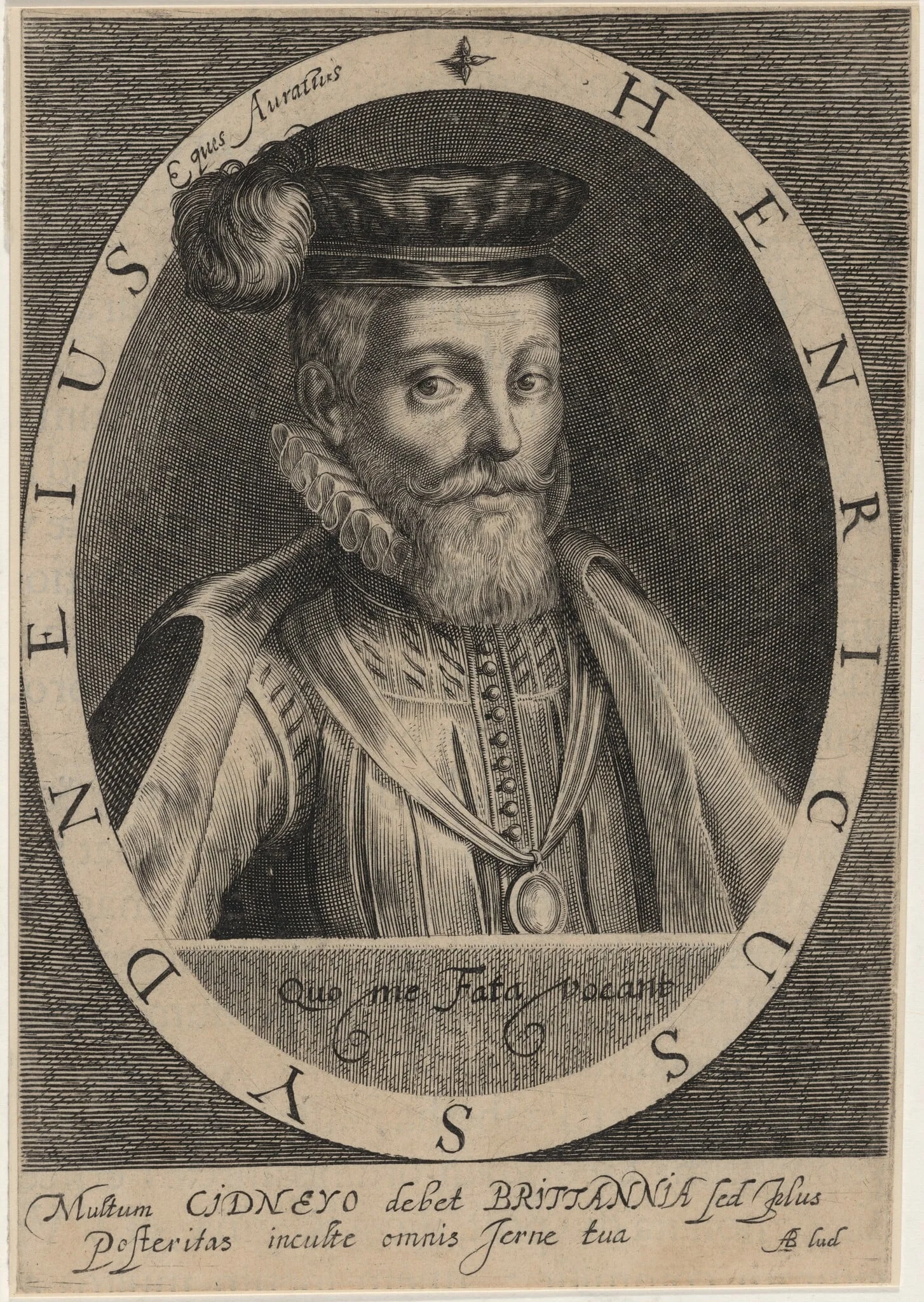 Sir Henry Sidney, Lord Deputy of Ireland, by Magdalena van de Passe, ink, 1620