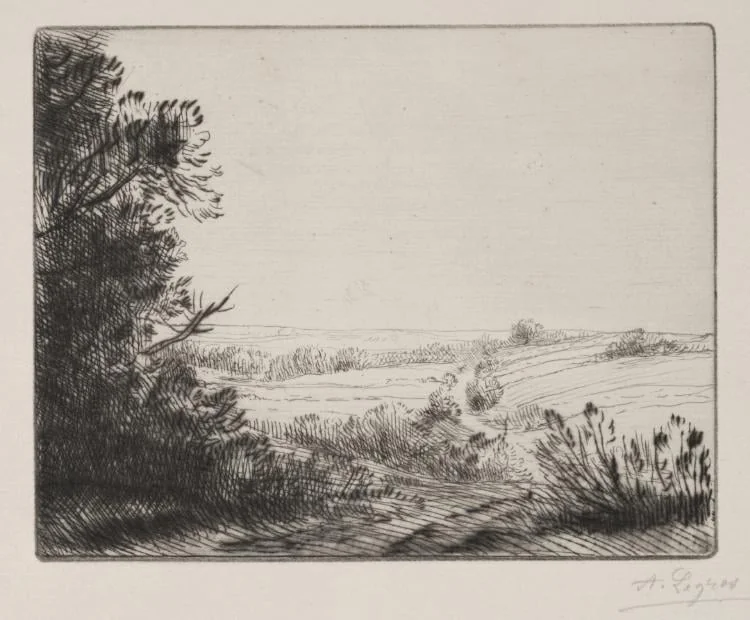 The Road to Horville, by Alphonse Legros, 1884