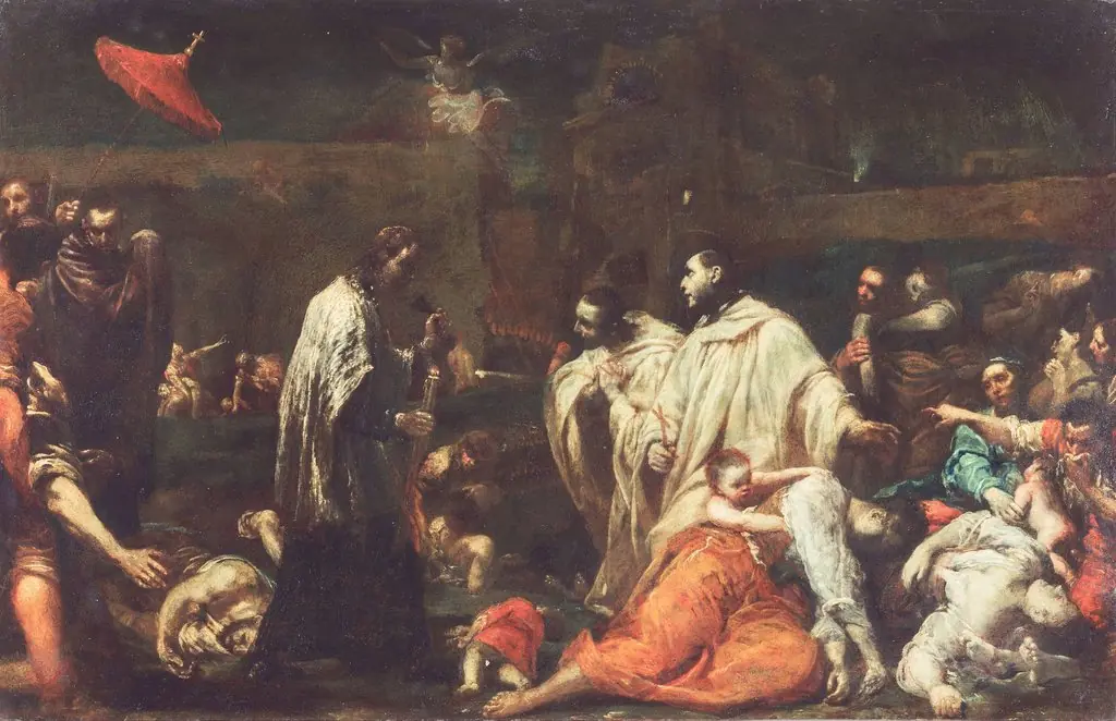 Blessed Bernard Tolomei Interceding for the Cessation of the Plague in Siena