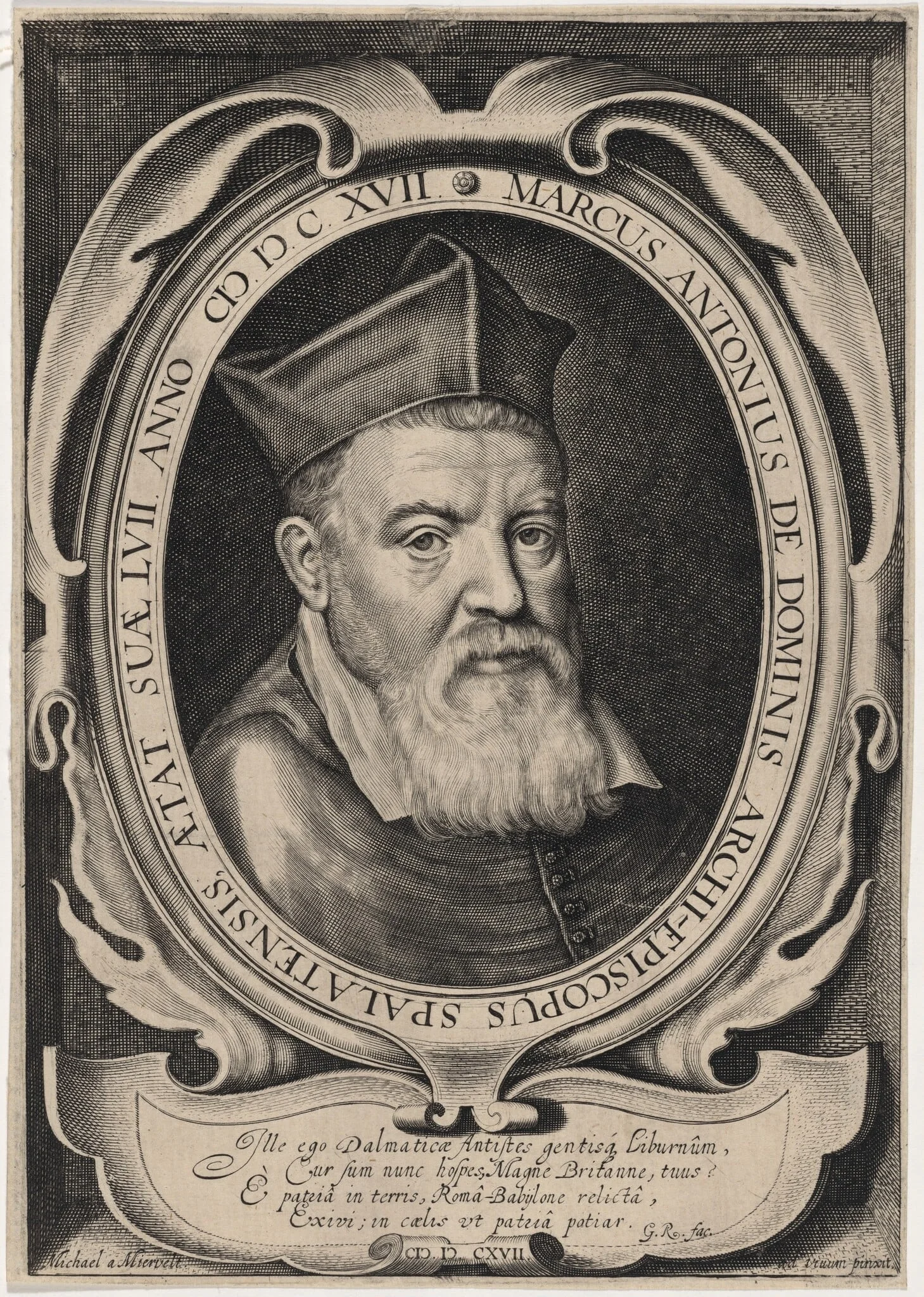 Marc Antonio de Dominis, by Dutch 16th Century, ink, 1550