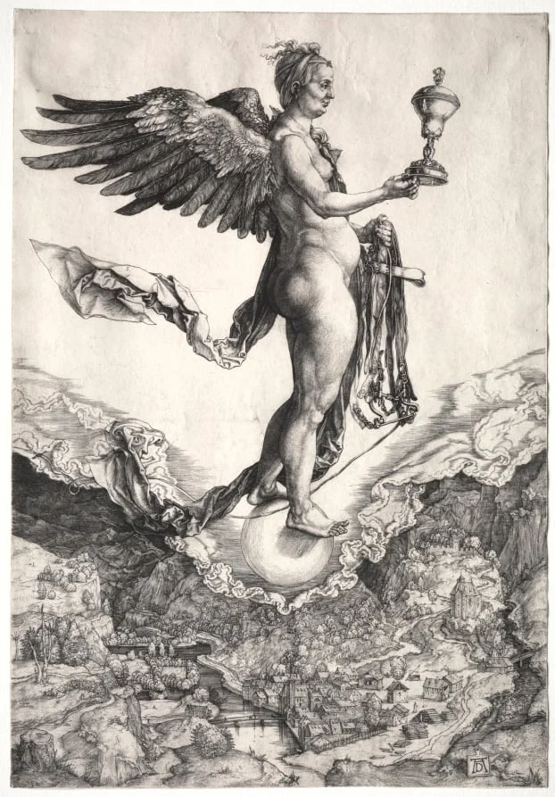 Nemesis, by Albrecht Dürer, 1502