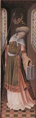Personification of the Jewish Religion (Synagoga), by Master of the Bruges Legend of St. Ursula, oil, 1492