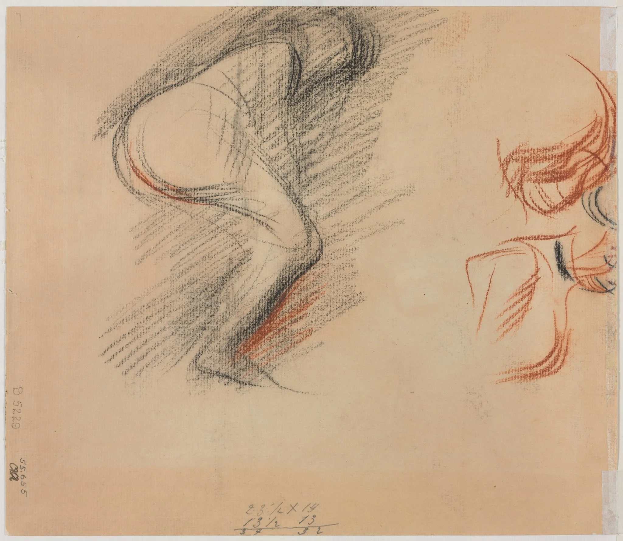 Figure Sketches (verso), by Jean-Louis Forain, 1906