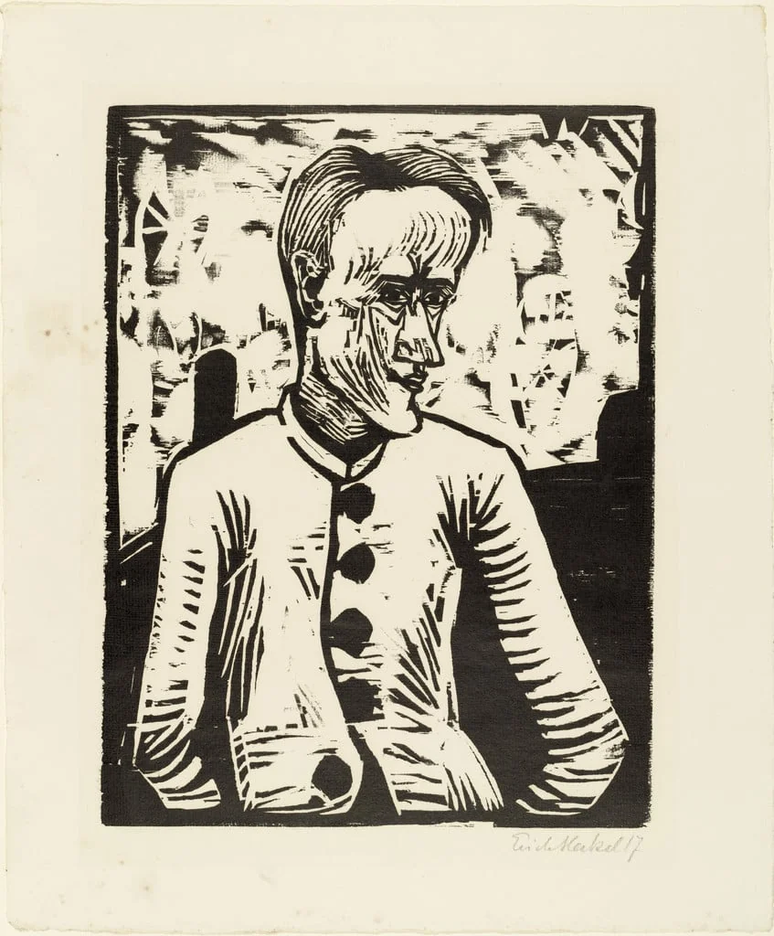 Untitled, by Erich Heckel, ink, 1917