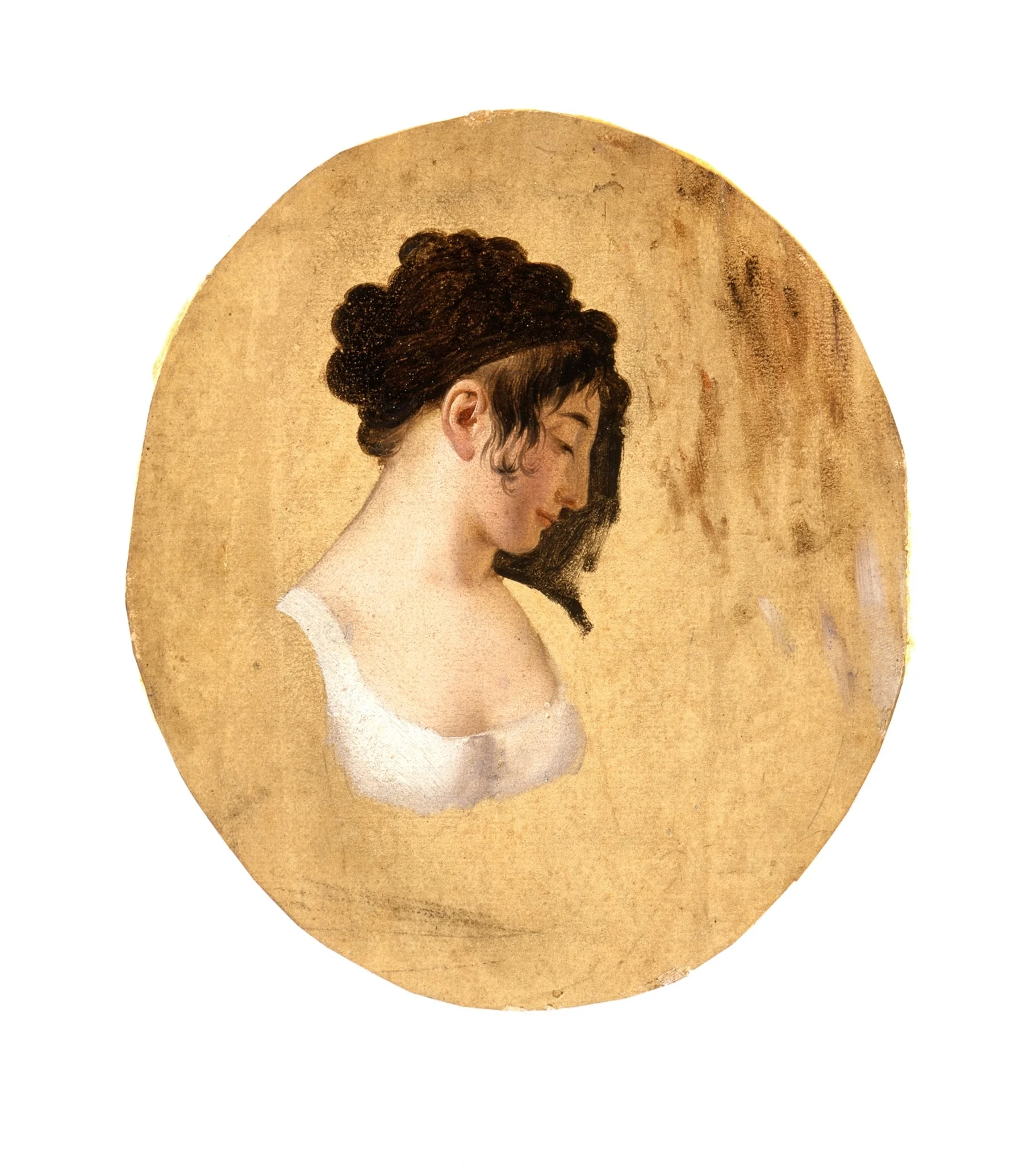 Profile of a Young Woman's Head, by Louis-Léopold Boilly, unspecified, 1798