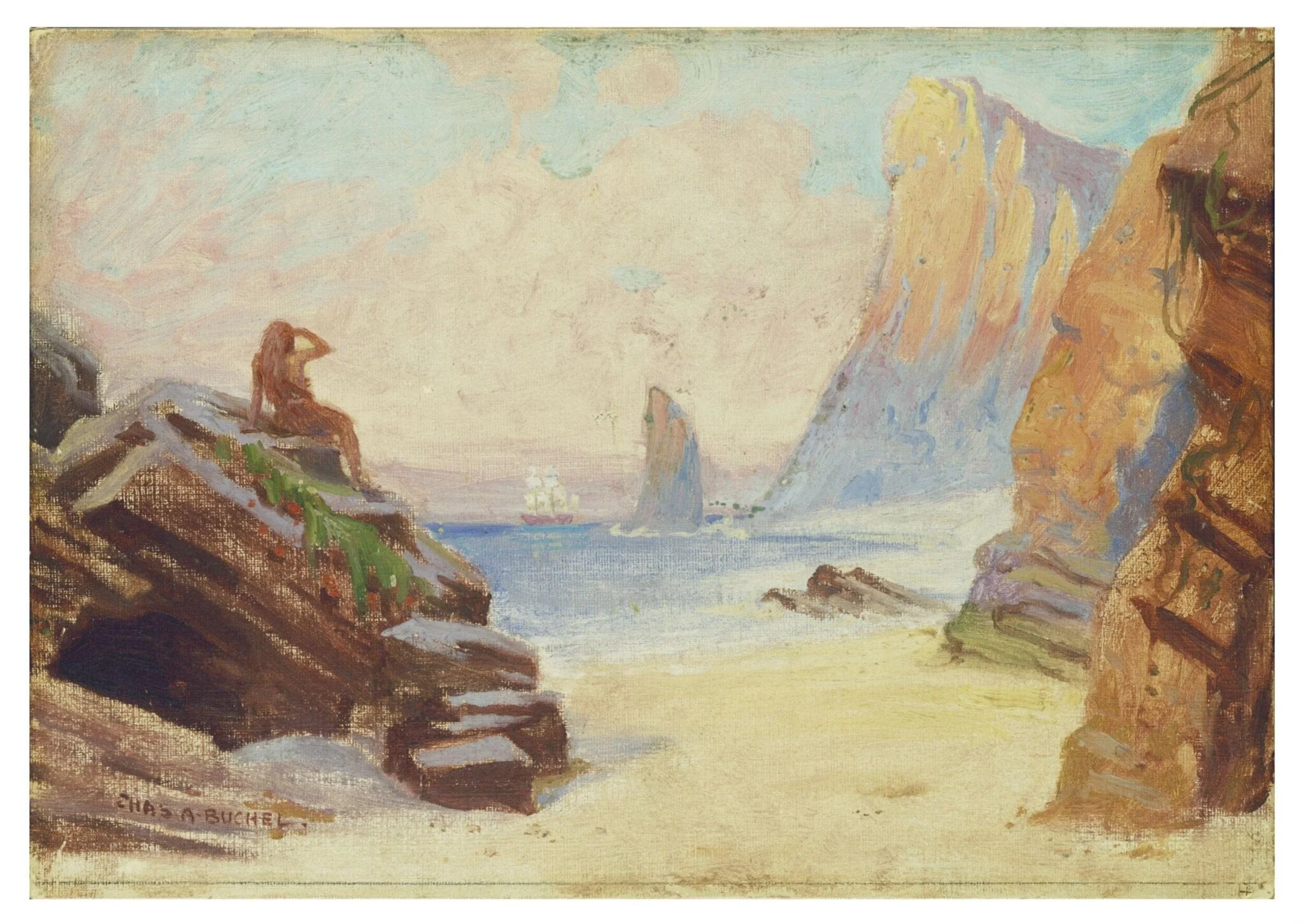 The Setting for the Last Scene of <i>The Tempest</i> by William Shakespeare, by Charles Buchel, paint, 1904