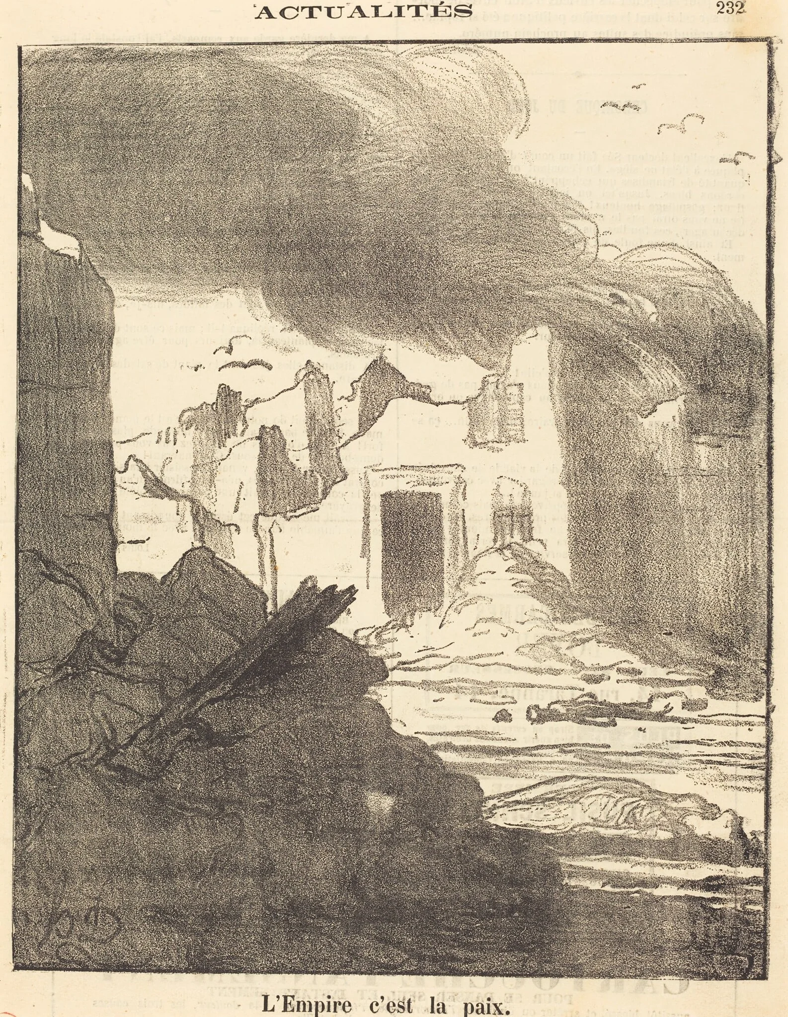 L'empire c'est la paix, by Honoré Daumier, 1870