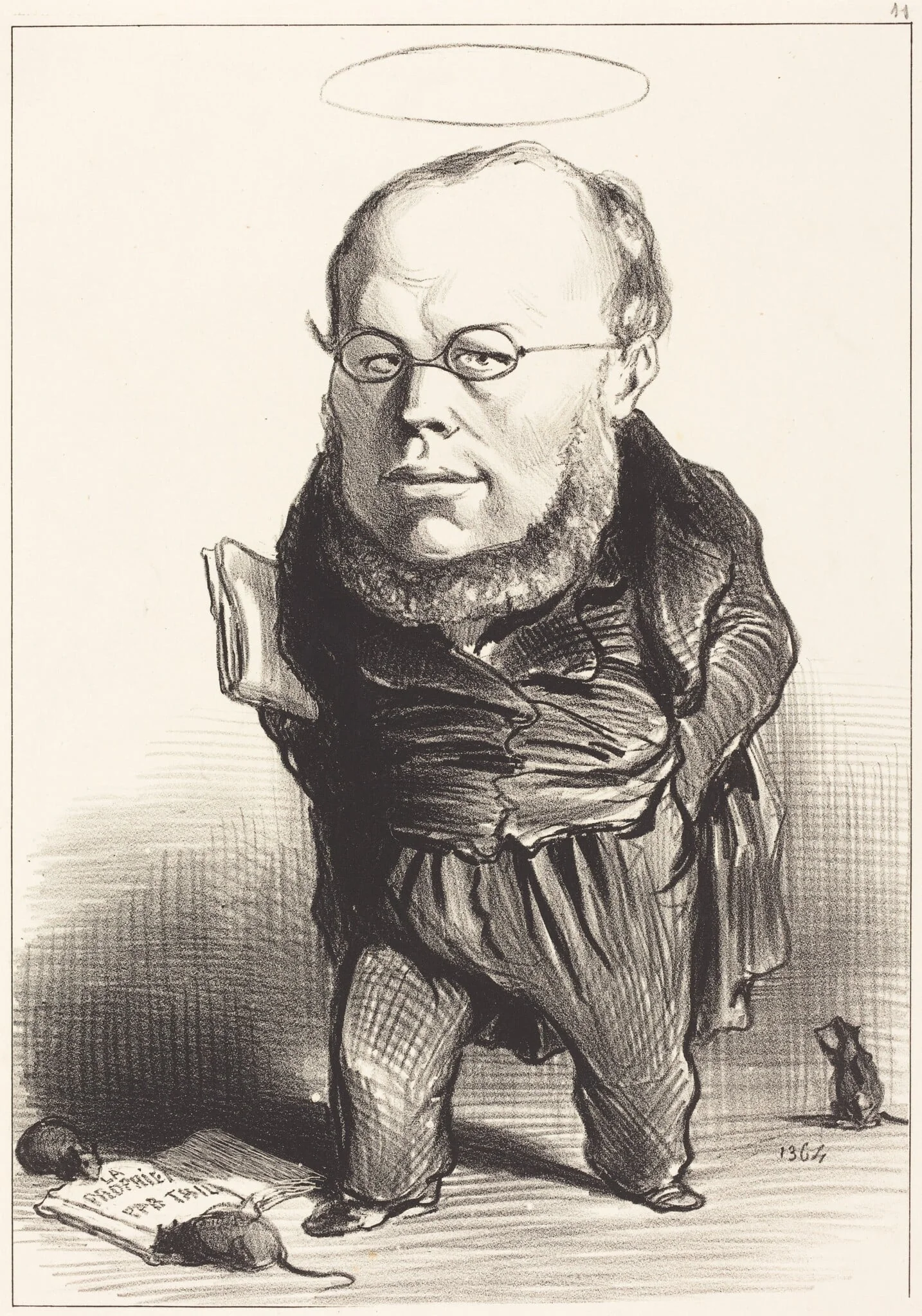 P.J. Proudhon, by Honoré Daumier, ink, 1849