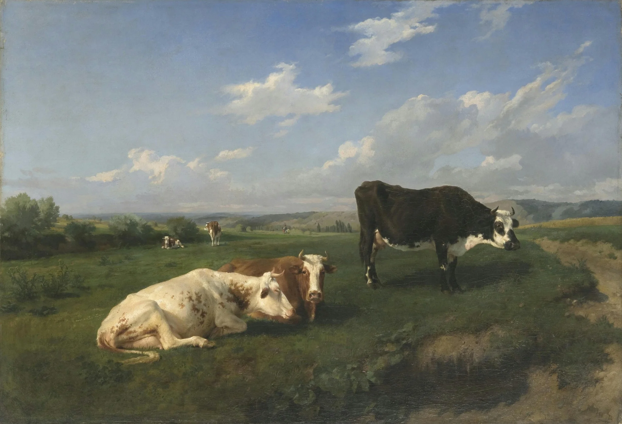 Landscape with Cattle, by Rosa Bonheur, oil, 1870