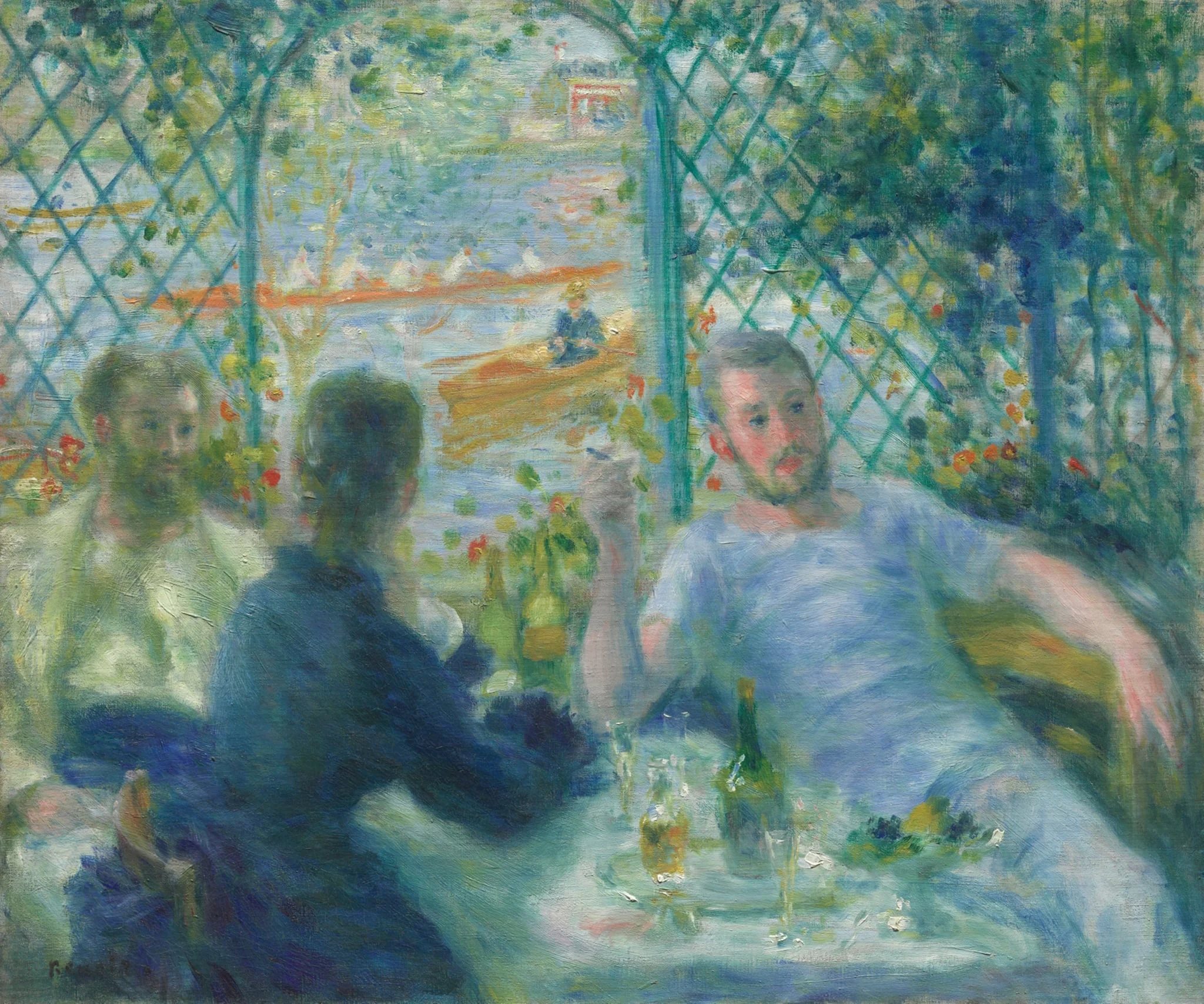 Lunch at the Restaurant Fournaise (The Rowers' Lunch), by Auguste Renoir, oil, 1875