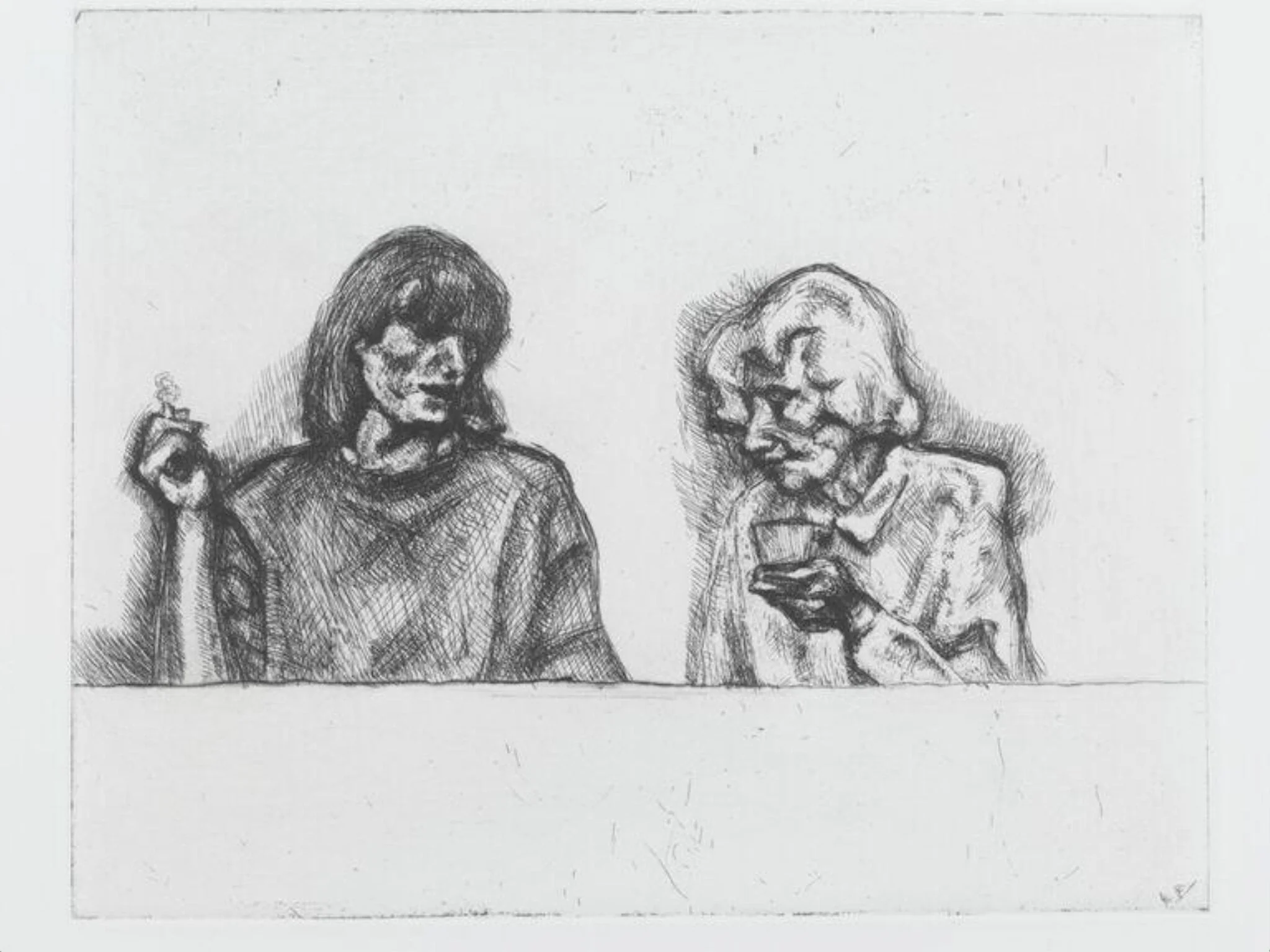 Conversation, by Lucian Freud, 1998