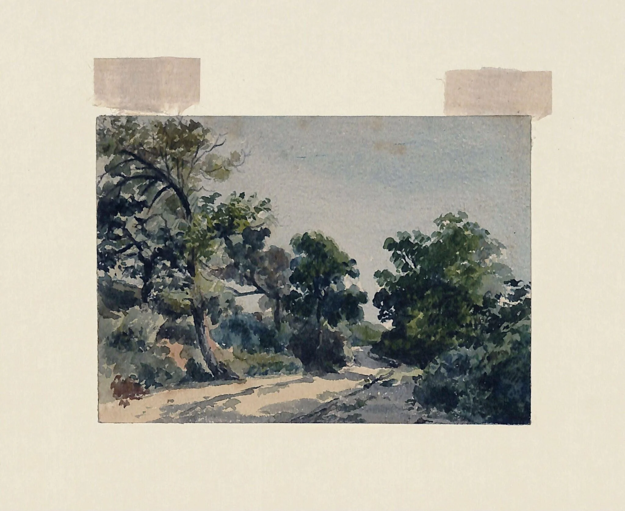 A Woody Lane, by James Stark, watercolor, 1825