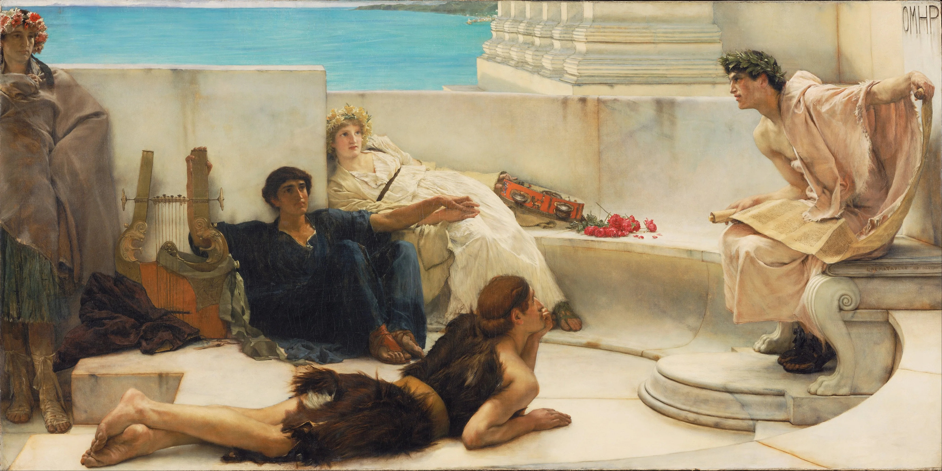 A Reading from Homer, by Lawrence Alma-Tadema, oil, 1893
