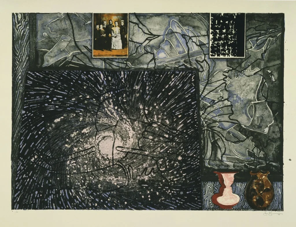 Untitled, by Jasper Johns, ink, 1995