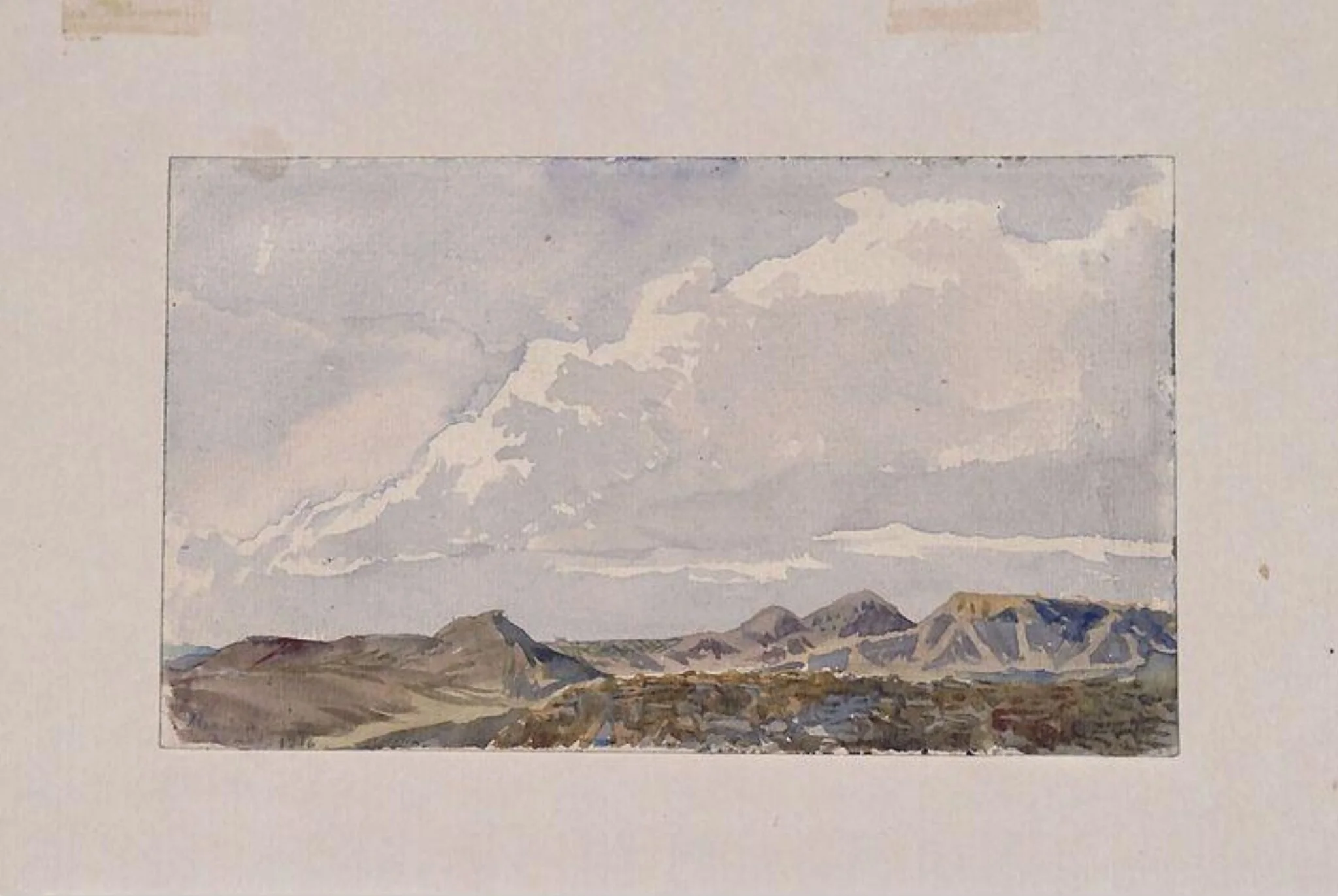 Crimean landscape, by Alexandre Benois, paint, 1916