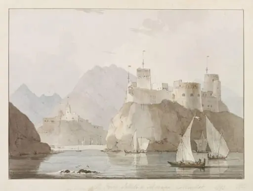 East View of The Forts Jellali & Merani, Muscat