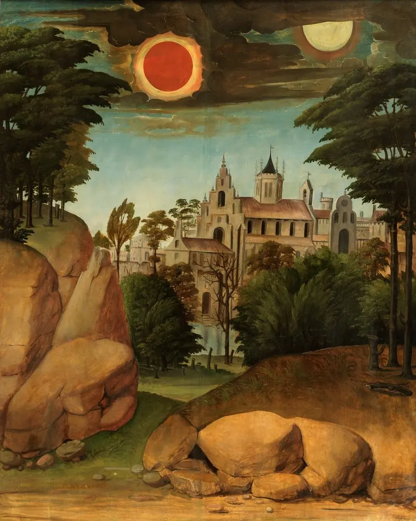 Paisaje con arquitectura