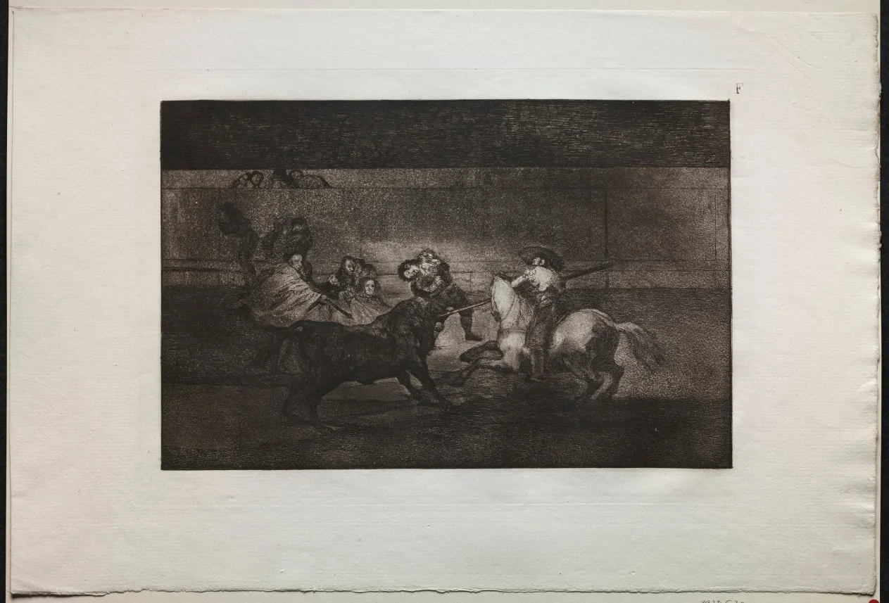 Bullfights:  The Death of Pepe Illo (3rd Composition), by Francisco Goya, 1816
