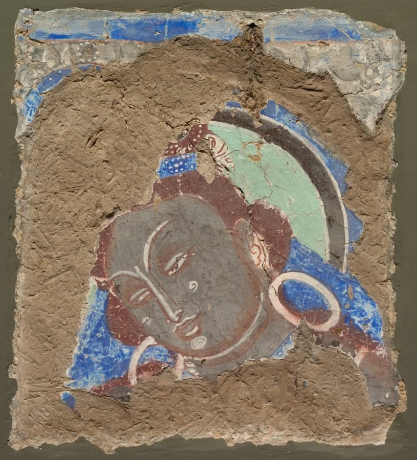 Fragment with a Head of Bodhisattva