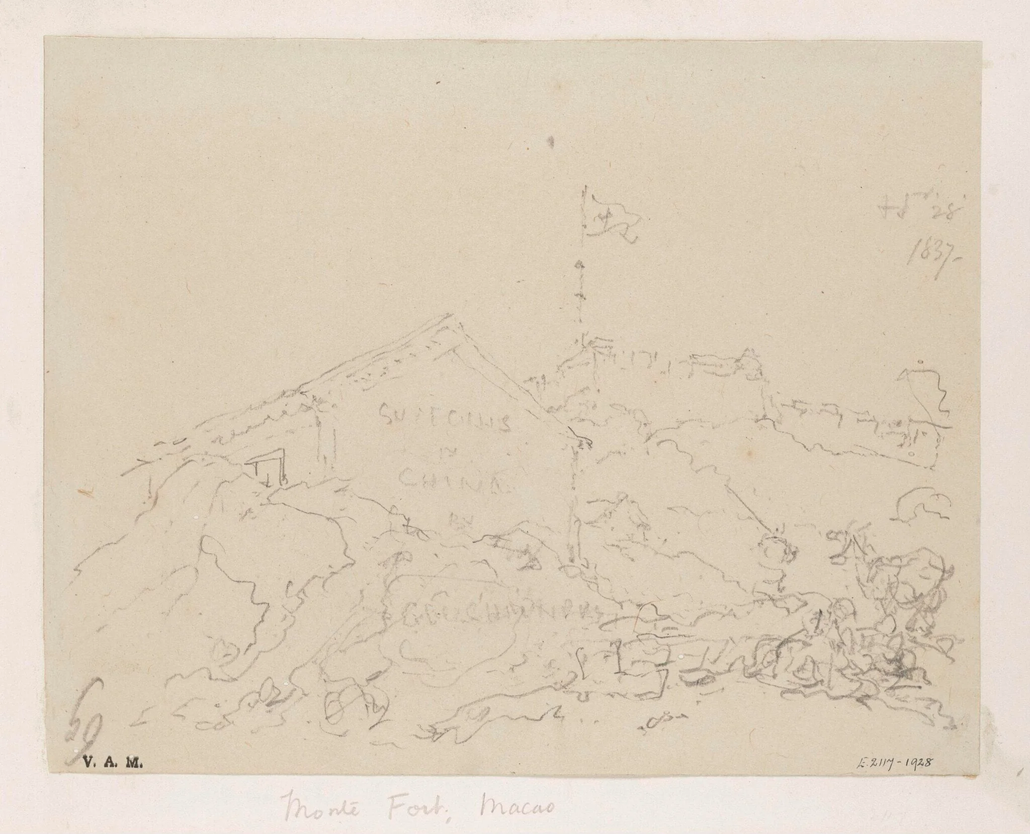 Monte Fort, Macau, by George Chinnery, 18
