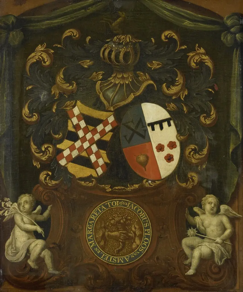 The family shields of Jacob Ploos van Amstel and Margareta Tol