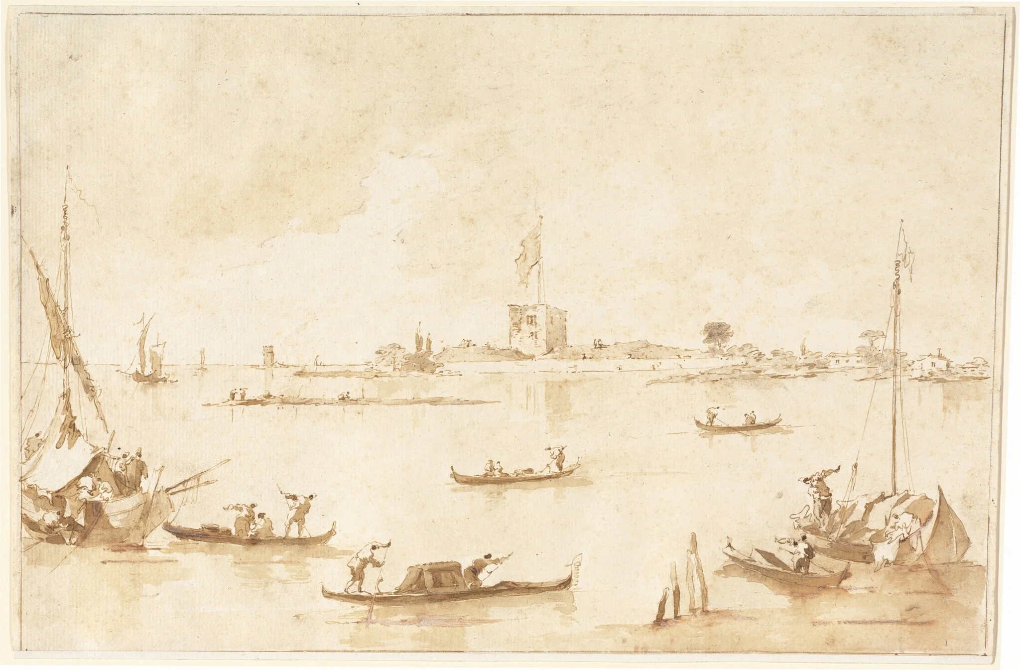 The Fortress of San Andrea from the Lagoon