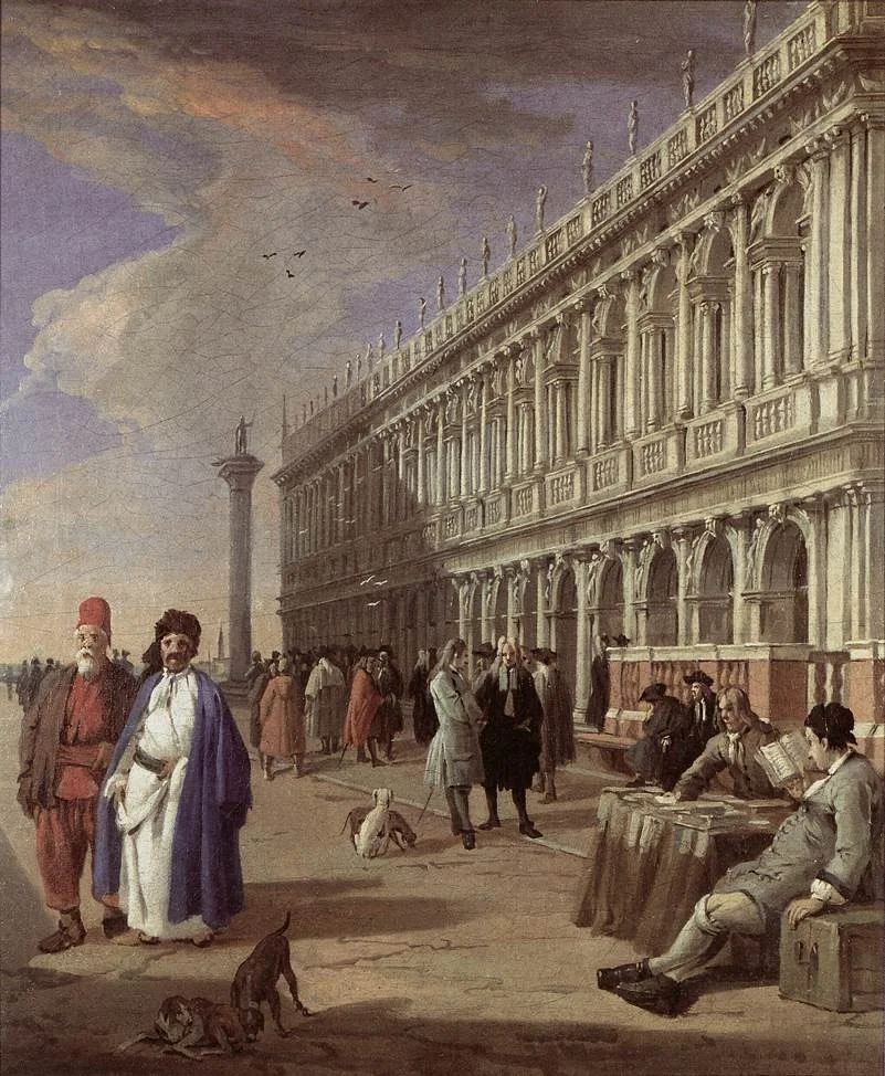 The Piazzetta and the Library, by Luca Carlevarijs, oil, 1720