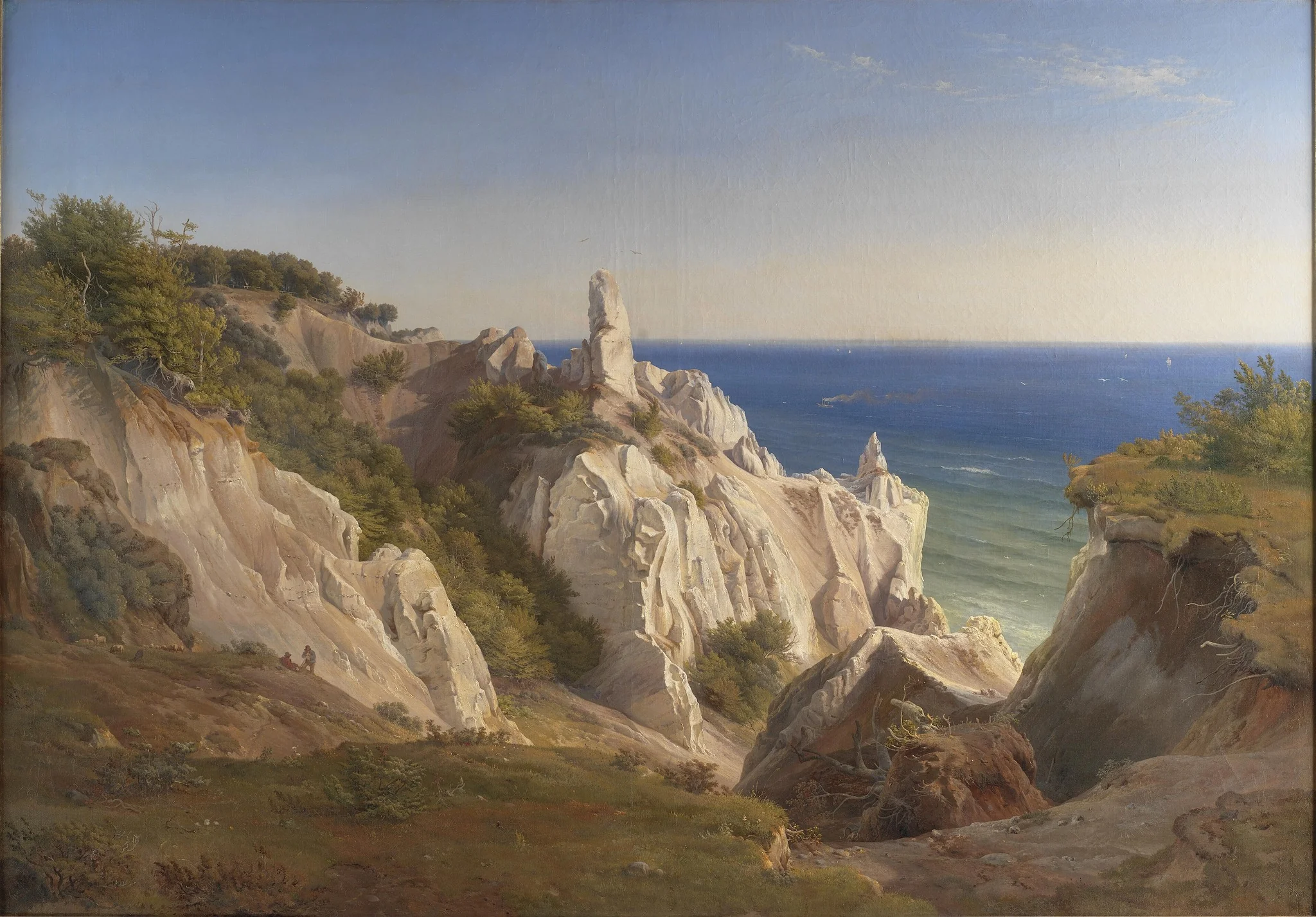 The Cliffs of the Island of Møn, by Louis Gurlitt, oil, 1842