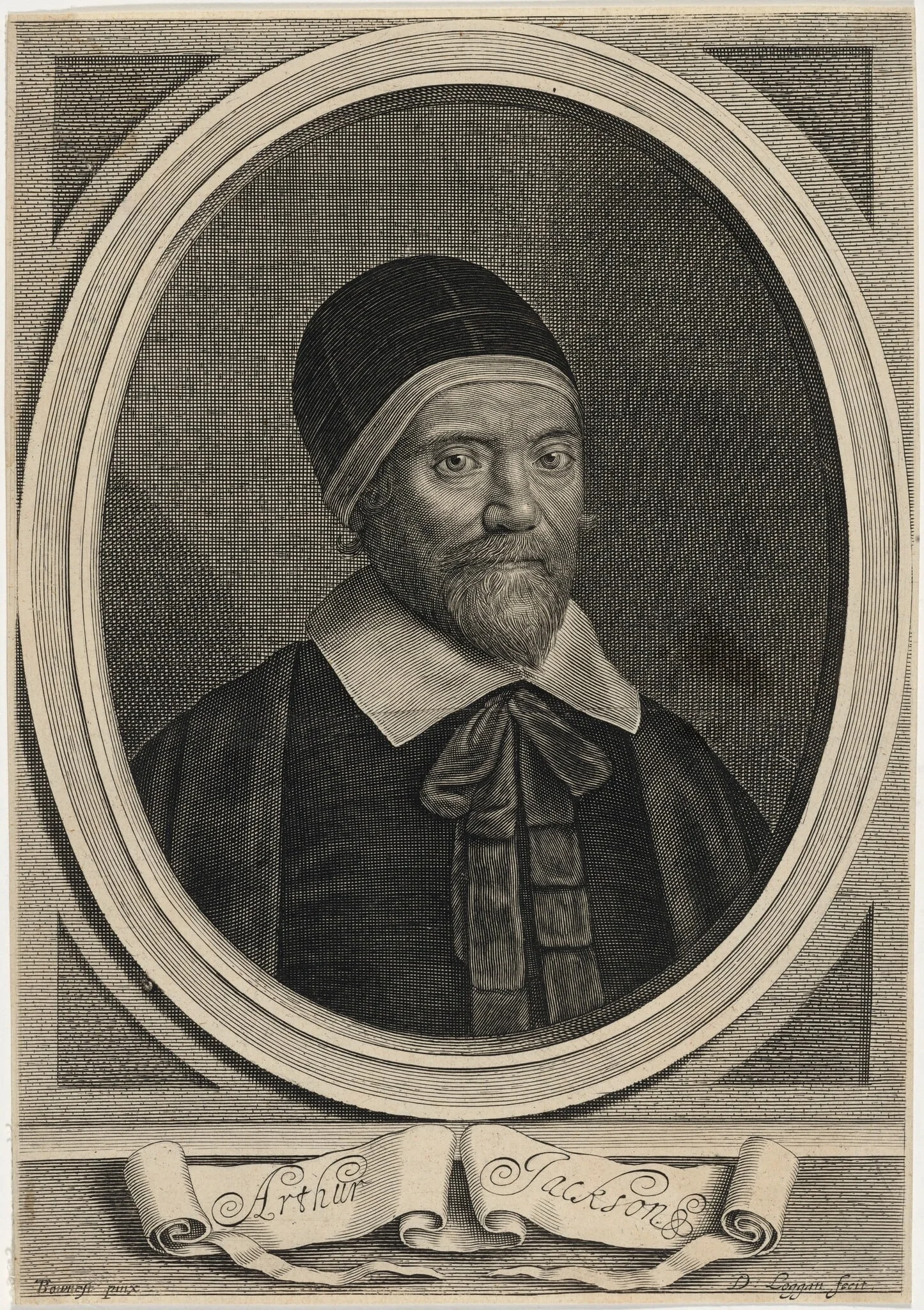 Arthur Jackson, Ejected Divine, by David Loggan, ink, 1668