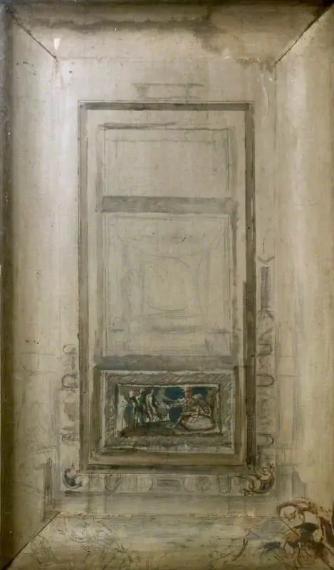 Model of the Ceiling of the Dining Room, Dorchester House: Decoration of the South Wall of the Cove