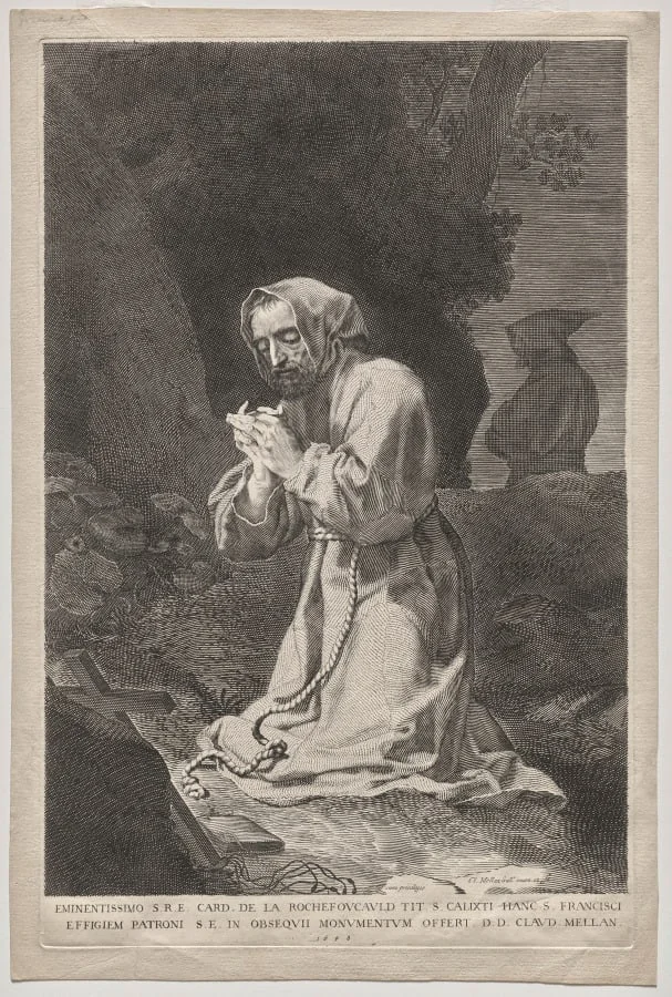 St. Francis, by Claude Mellan, 1638