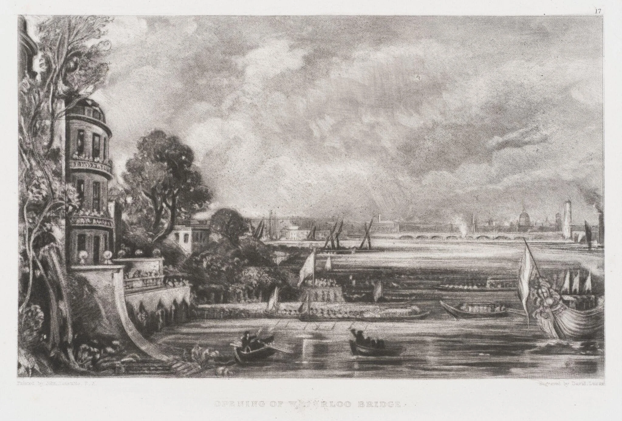 OPENING OF WATERLOO BRIDGE, by John Constable, 1855