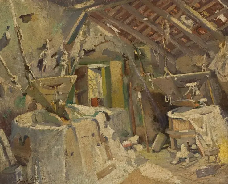 Interior of a watermill