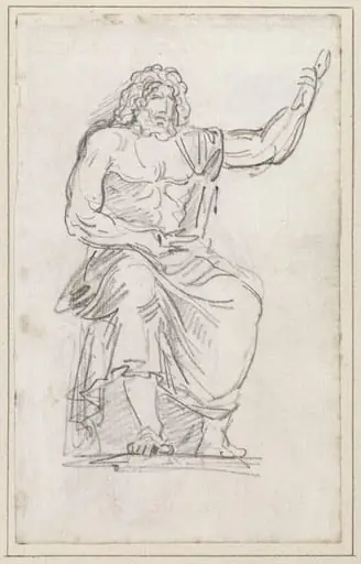 Statue of Jupiter, Seated [recto]