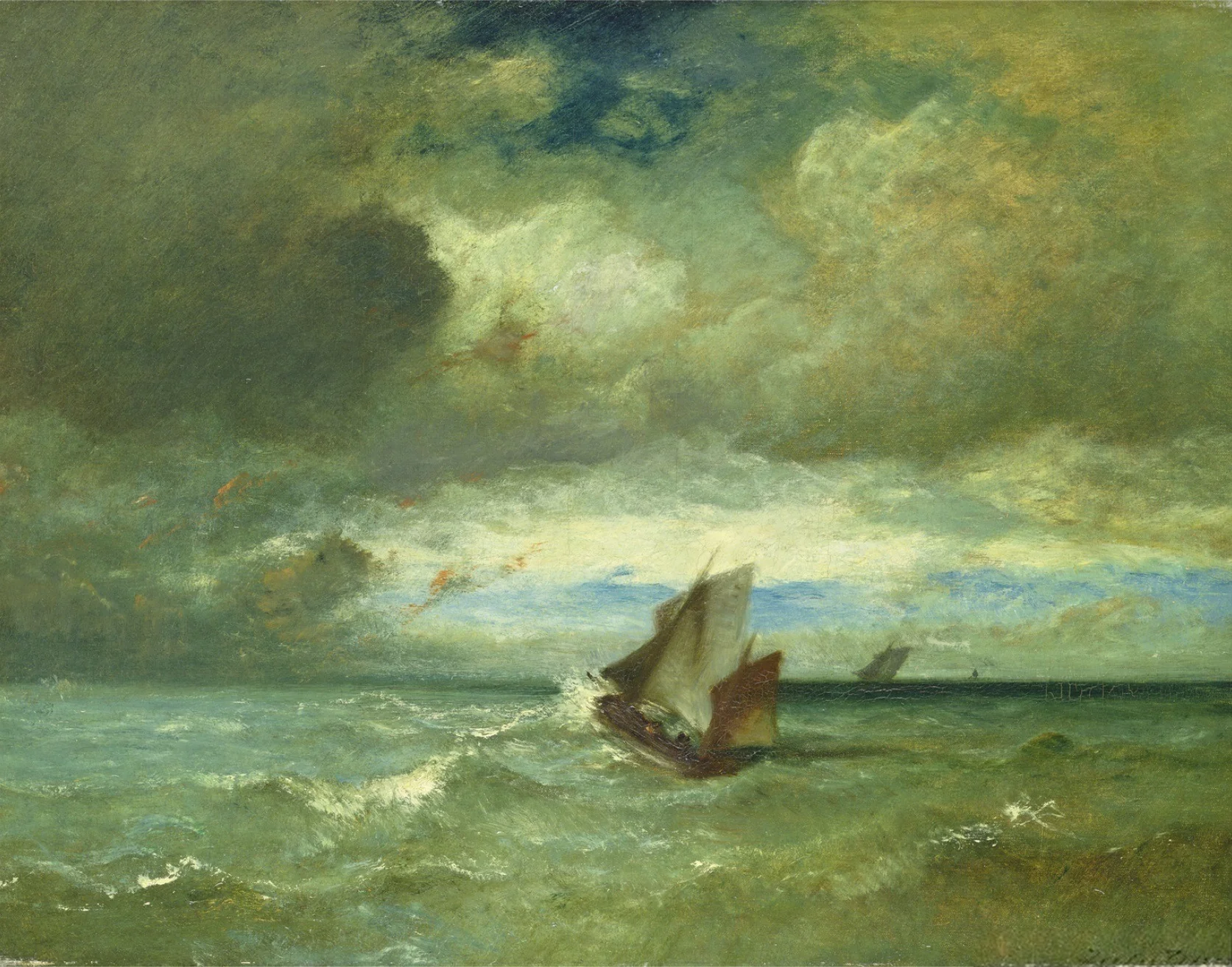 Choppy Sea, by Jules Dupré, oil, 1870