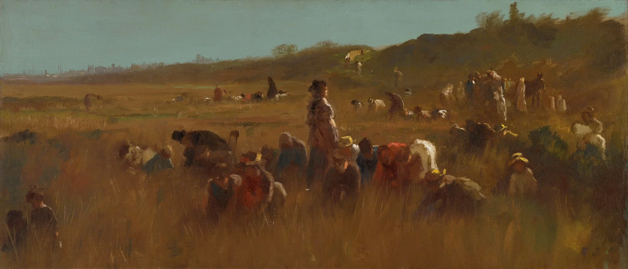 Cranberry Pickers, Nantucket, by Eastman Johnson, oil, 1890
