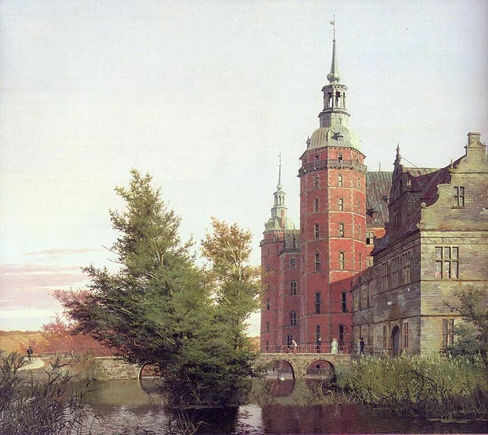 Frederiksborg Castle Seen from the Northwest, by Christen Købke, oil, 1836